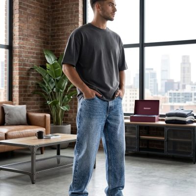 MENS BAGGY DENIM PANT ID 001